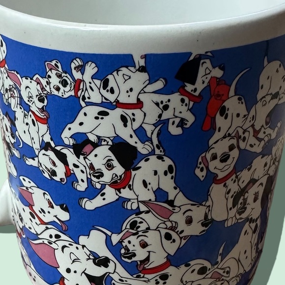 Vintage Disney Applause 101 Dalmations Coffee Cup All Over Dogs Puppies Graphic - Picture 5 of 7